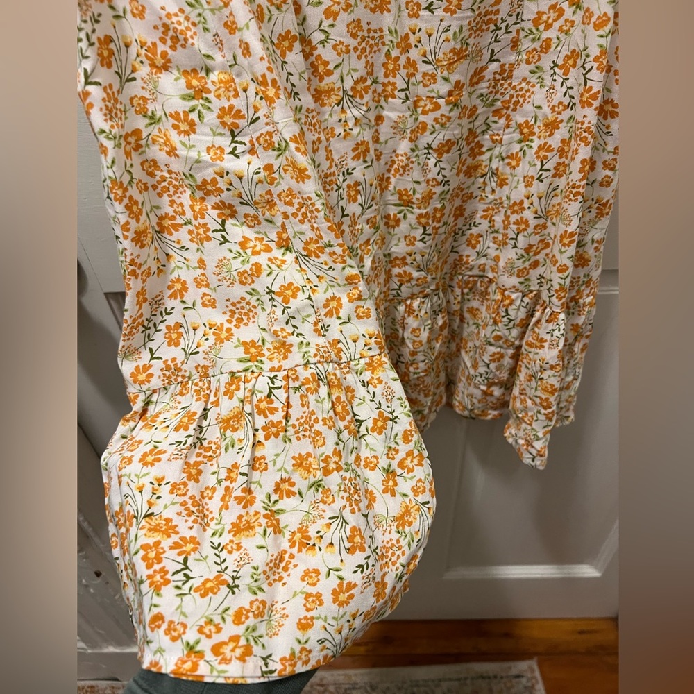 NWT LUSH mini yellow floral dress, size M - Picture 4 of 7